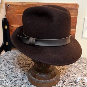 Vintage Brown Wool Glenover Henry Pollak Fedora